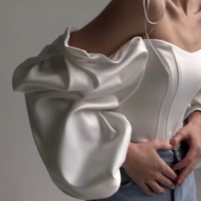 « CHARLOTTE » SATIN BLOUSE 